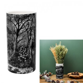 VASE CERAMIQUE CYLINDRE BLACK