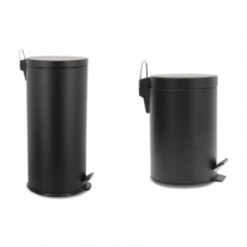 LOT DE 2 POUBELLES EN METAL