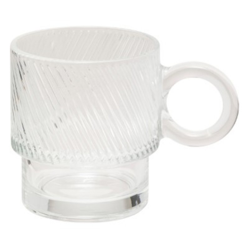 MUG M RAINURES TRANSPARENT