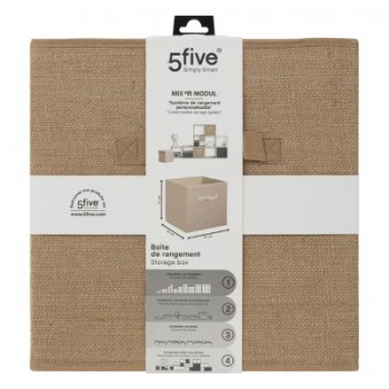 BOITE RANGEMENT TOILE DE JUTE