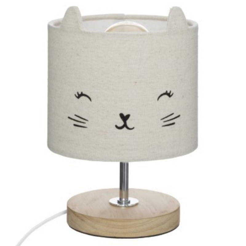 LAMPE DE CHEVET CHAT H.21CM