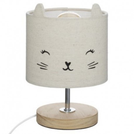 LAMPE DE CHEVET CHAT H.21CM