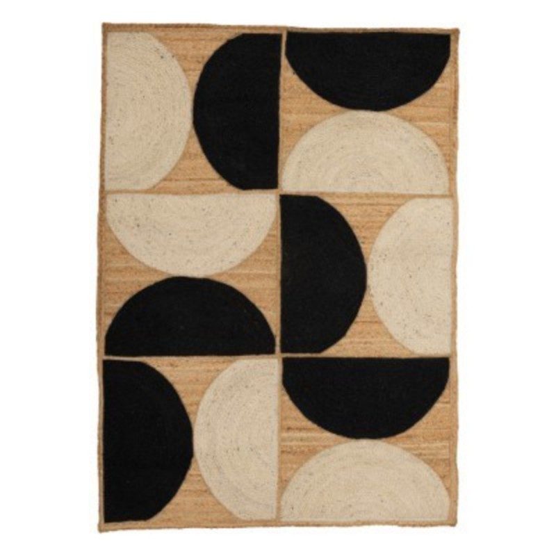 TAPIS EN JUTE DEMI CERCLES