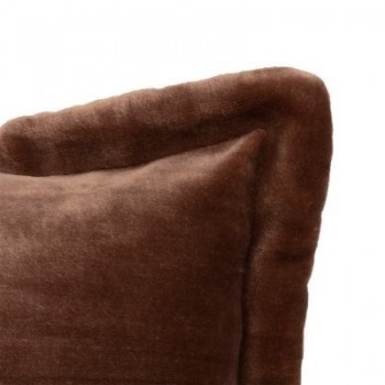 COUSSIN EN FLANELLE MARRON