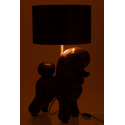 LAMPE CANICHE EN RESINE NOIR