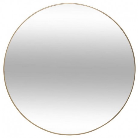 MIROIR ROND EN METAL DORE