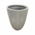 CACHE POT HAUT ROND BEIGE