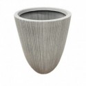 CACHE POT HAUT ROND BEIGE