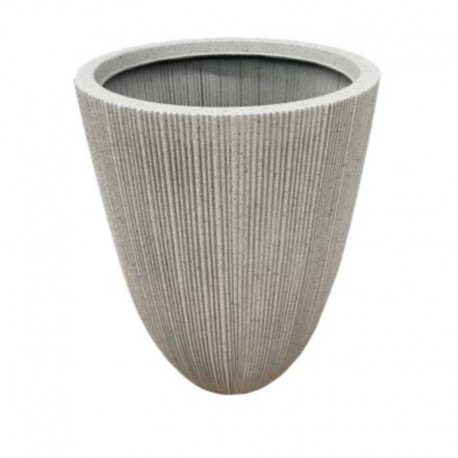 CACHE POT HAUT ROND BEIGE