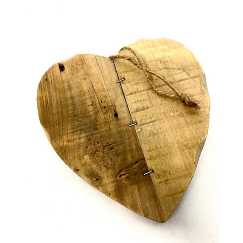 COEUR EN BOIS A SUSPENDRE AVEC