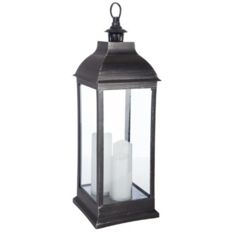 LANTERNE LED ANTIQUE NOIR