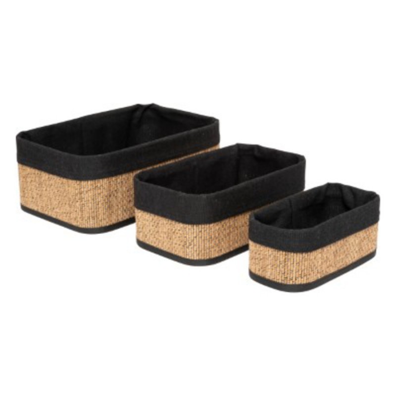 LOT DE 3 PANIERS EN BAMBOU