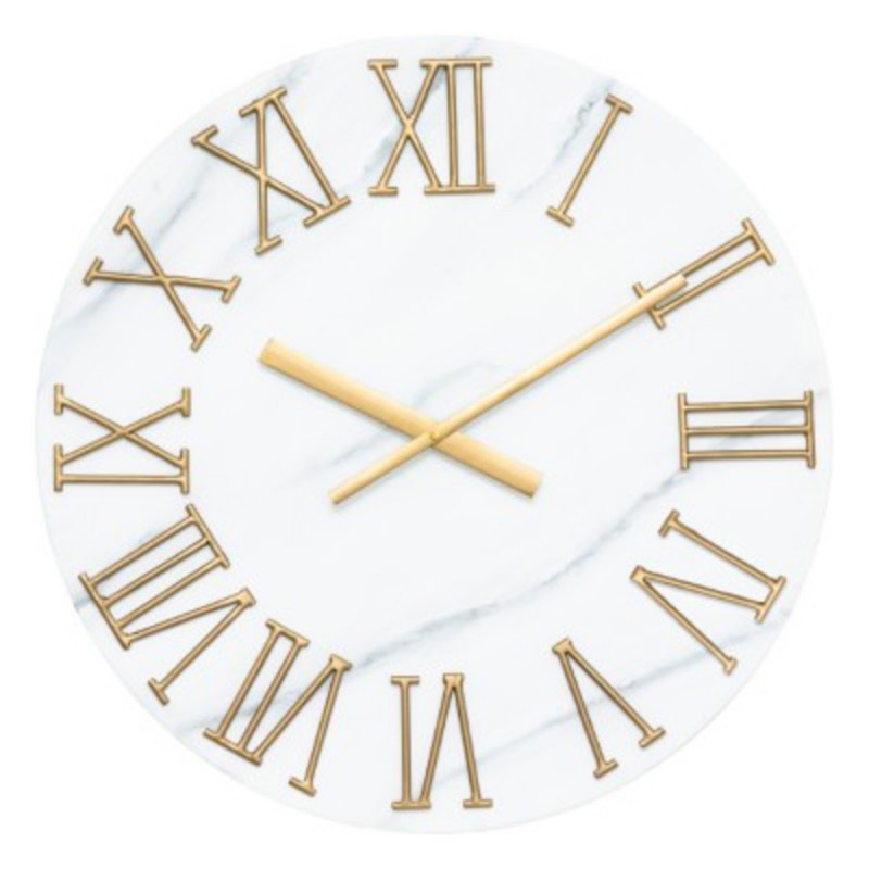 HORLOGE EFFET MARBRE ET DORE