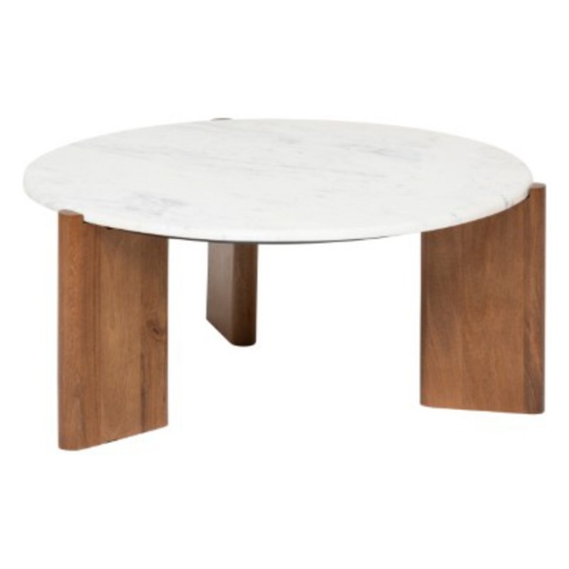 TABLE BASSE EN MARBRE BLANC