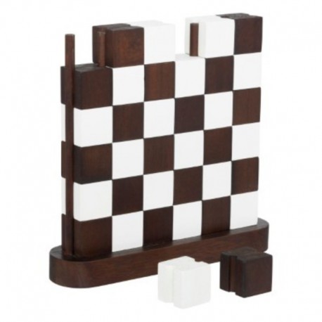 PLATEAU DE JEU DAMIER EN BOIS