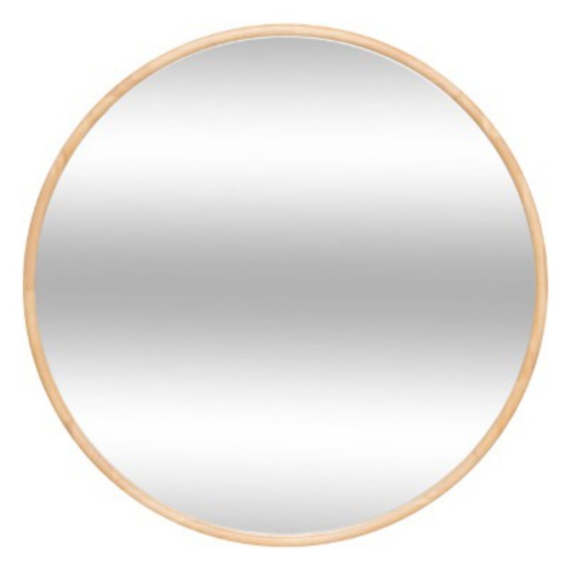 MIROIR ROND EN BOIS BEIGE