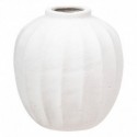 VASE BOULE EN CERAMIQUE BLANC