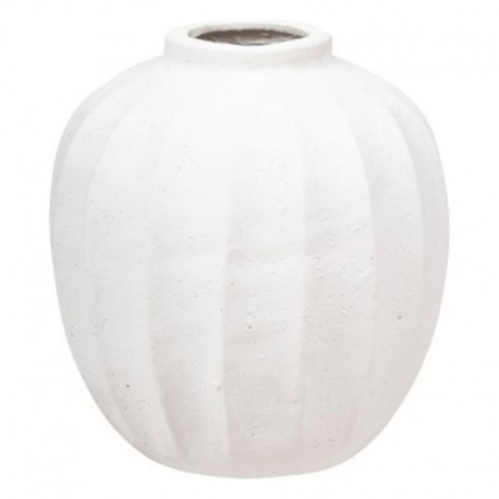 VASE BOULE EN CERAMIQUE BLANC