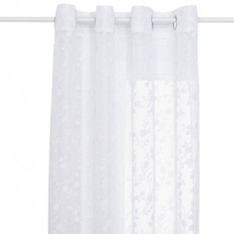 VOILAGE MOTIF ABSTRAIT BLANC