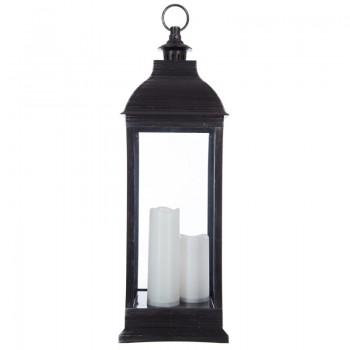 LANTERNE LED ANTIQUE NOIR