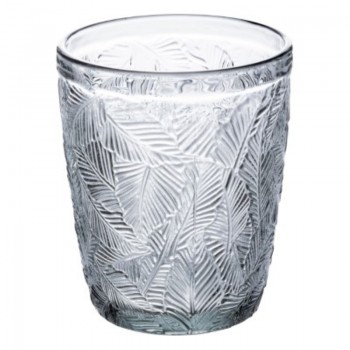 VERRE BAS 30CL MOTIF FEUILLE