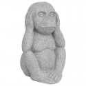 STATUE SINGE EN RESINE GRIS