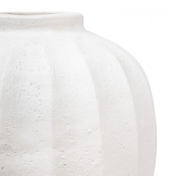 VASE BOULE EN CERAMIQUE BLANC