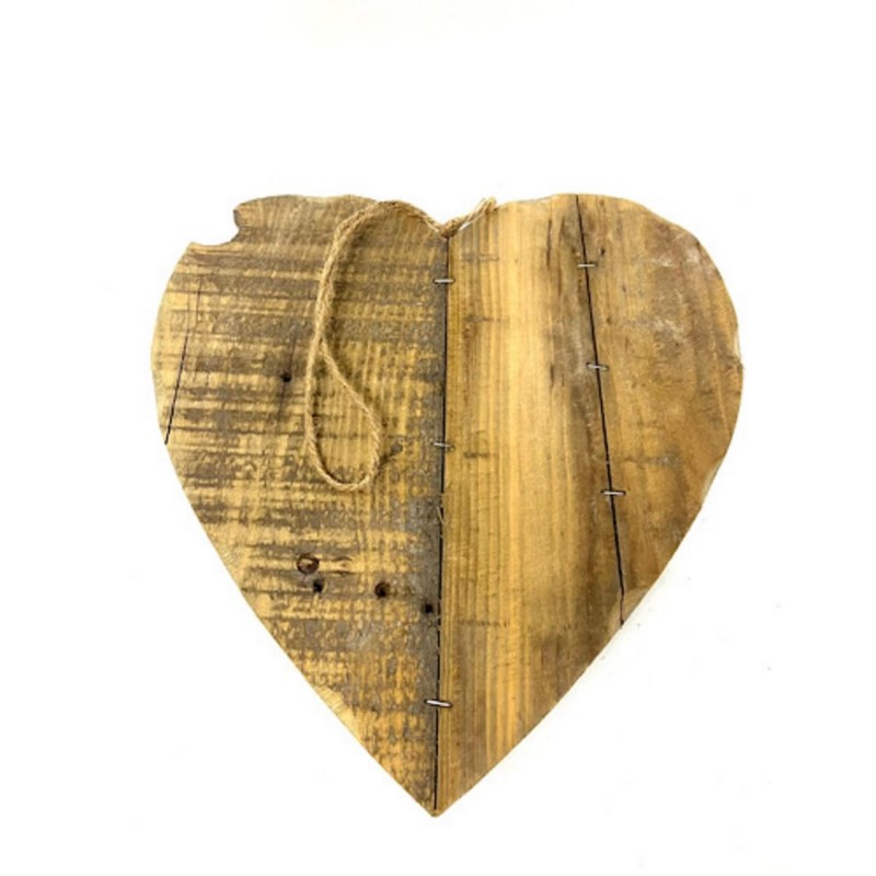 COEUR EN BOIS NATURELLE 30CM