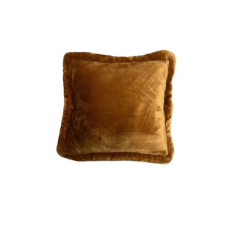 COUSSIN EN FLANELLE MARRON