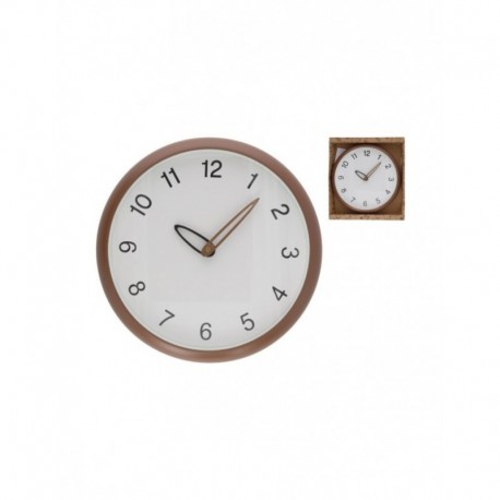 HORLOGE MURALE FASHION MARRON