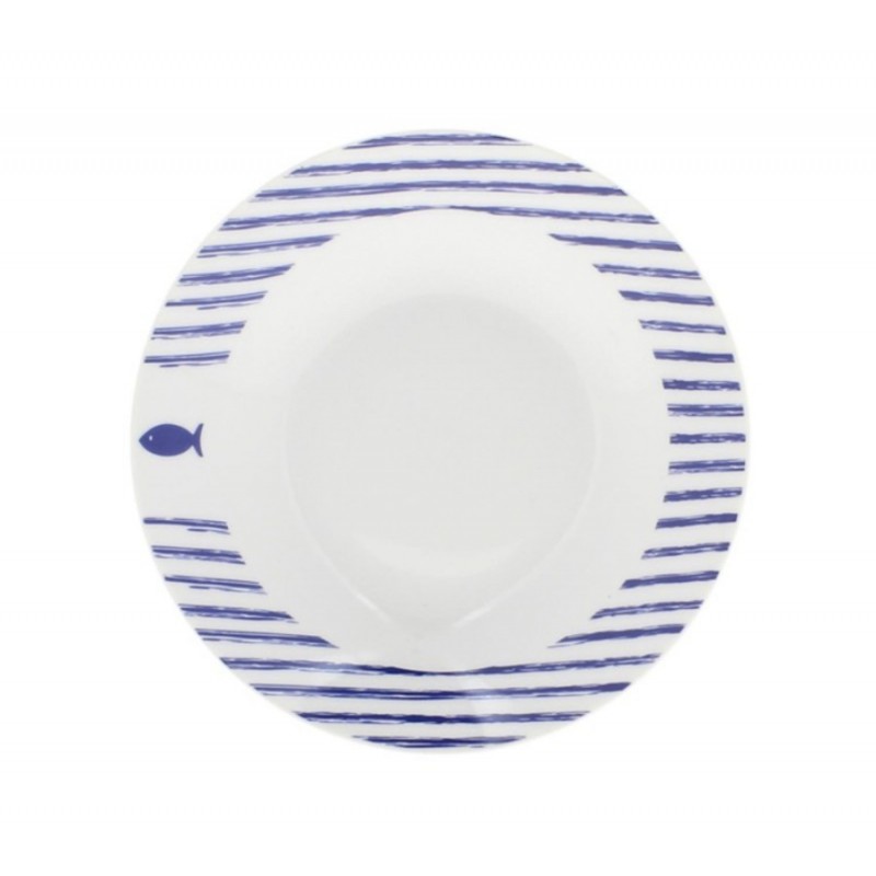 ASSIETTE CREUSE MARIN D.20CM