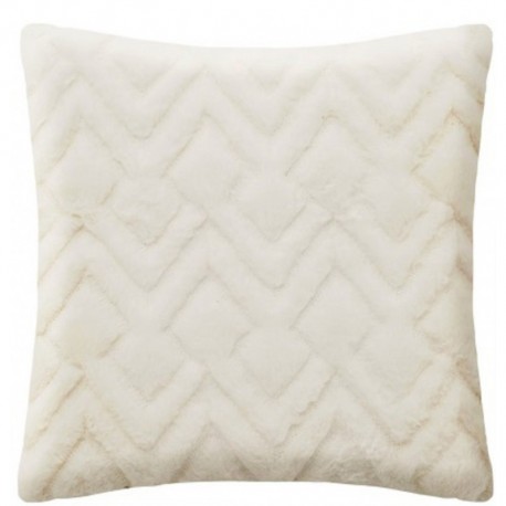 COUSSIN FOURRURE BLANC 45X45CM