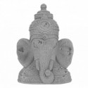 STATUETTE TETE GANESH GRIS