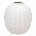 VASE BOULE EN CERAMIQUE BLANC