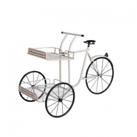 TRICYCLE PORTE PLANTE BLANC