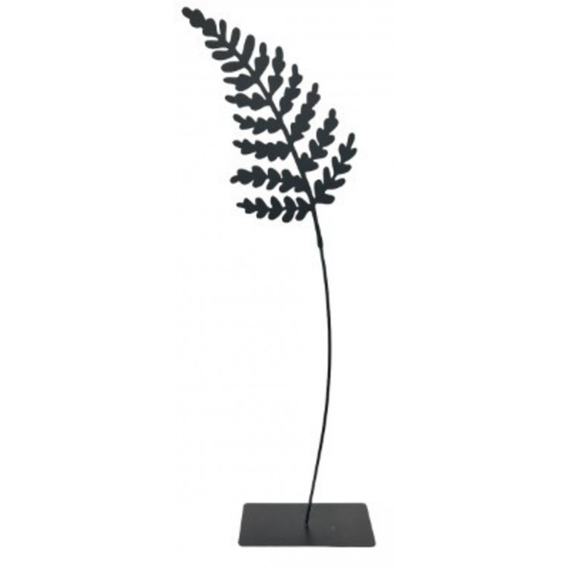 FLEUR DECORATIVE EN METAL NOIR