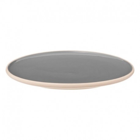 ASSIETTE PLATE ASMA GRIS