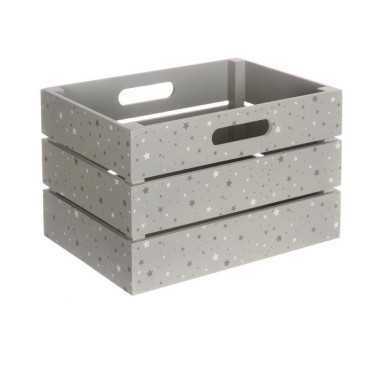 CAISSE EN BOIS MOTIF ETOILE︱Lory