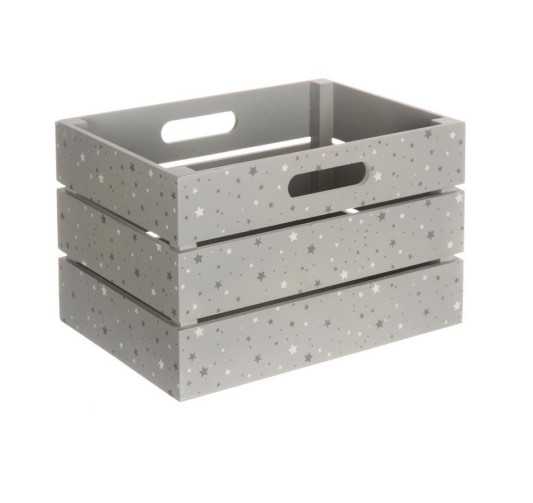 CAISSE EN BOIS MOTIF ETOILE︱Lory