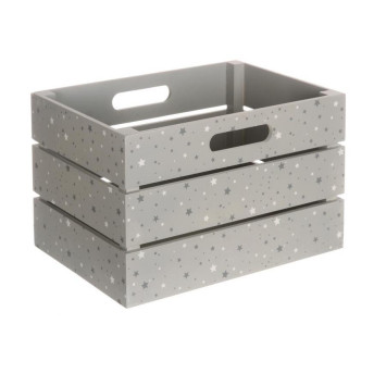 CAISSE EN BOIS MOTIF ETOILE︱Lory
