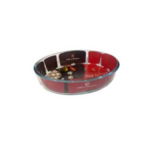 PLAT A FOUR EN VERRE OVALE︱Lory