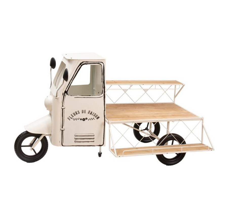 CAMION PORTE PLANTE BLANC