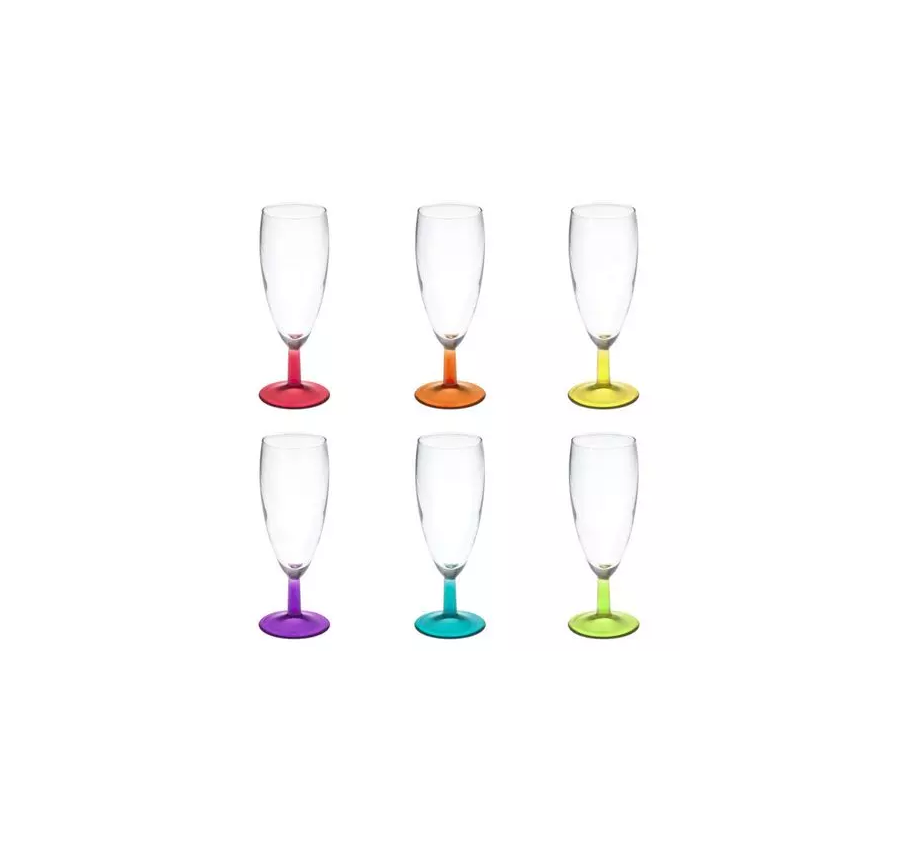LOT DE 6 FLUTES EN VERRE