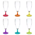 LOT DE 6 FLUTES EN VERRE