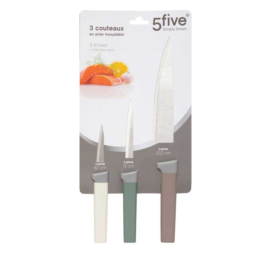 LOT DE 3 COUTEAUX ANTIDERAPANT