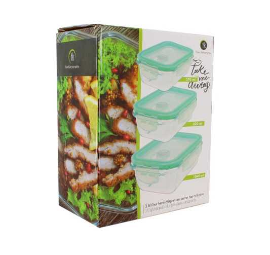 BOITE HERMETIQUE X3 EN VERRE︱Lory