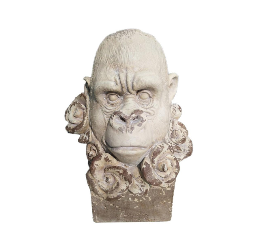 STATUE TETE SINGE 30X26X46CM