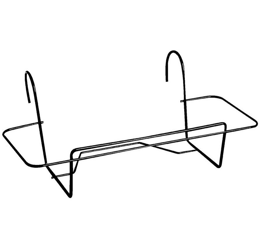 SUPPORT JARDINIERE METAL NOIR