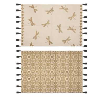 TAPIS 100%COTON LIN ET MARRON︱Lory