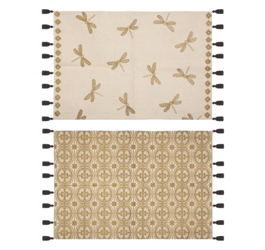 TAPIS 100%COTON LIN ET MARRON︱Lory